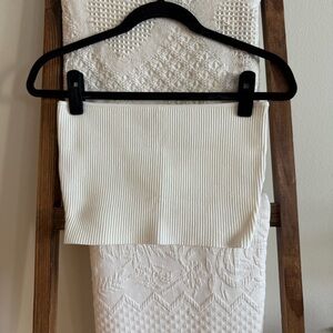 NWOT LA Hearts from Pacsun White Ribbed Strapless Tube Top